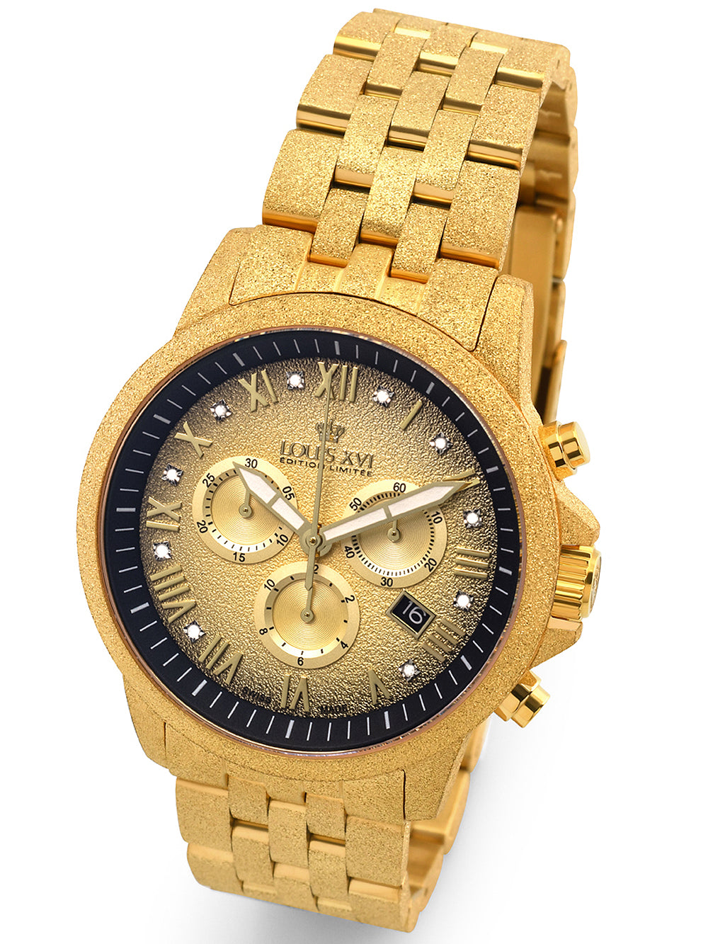 Louis XVI LXVI1080 Aramis Frosted Chronograph men's watch 43mm 5ATM