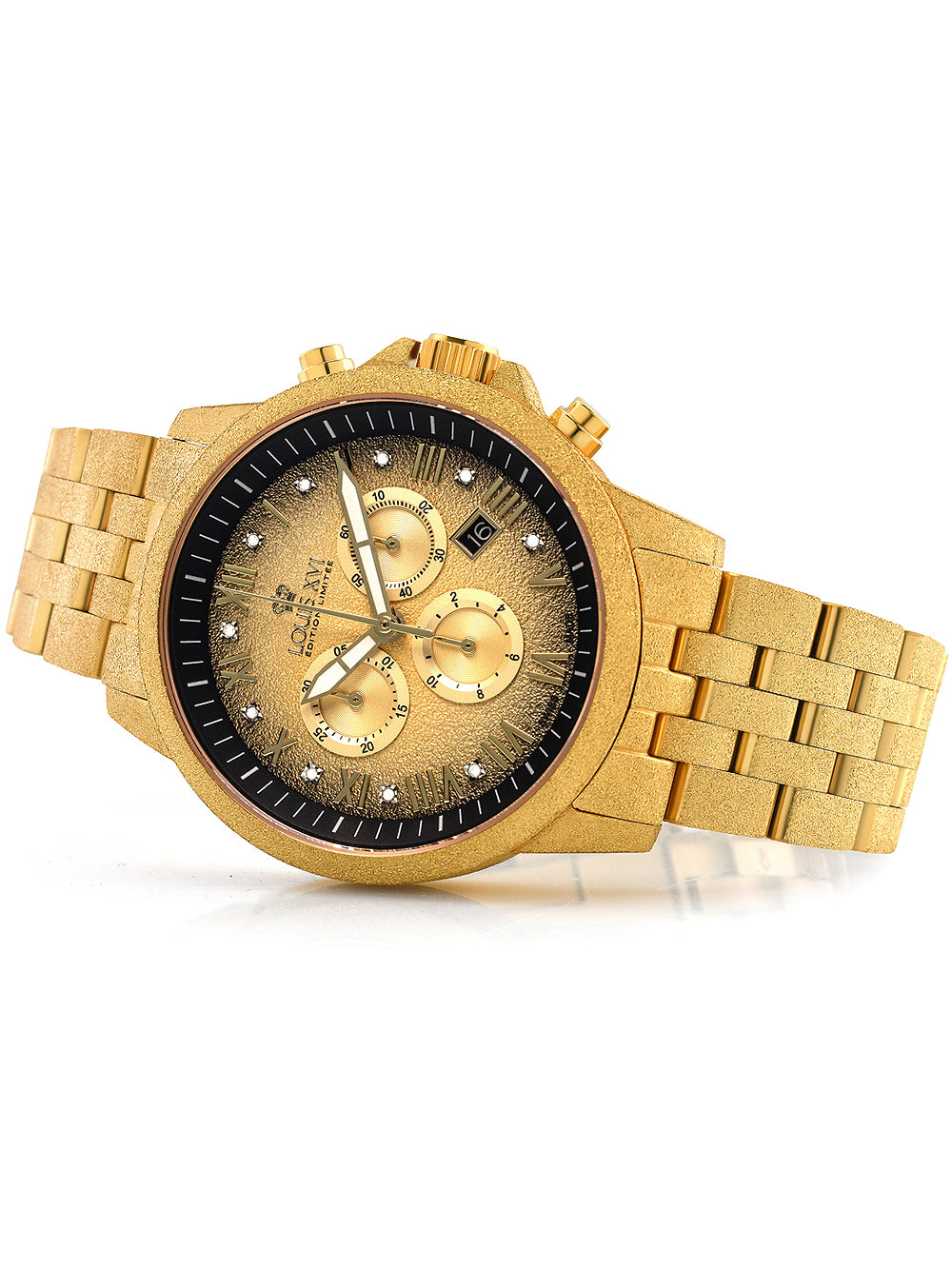 Louis XVI LXVI1080 Aramis Frosted Chronograph men's watch 43mm 5ATM