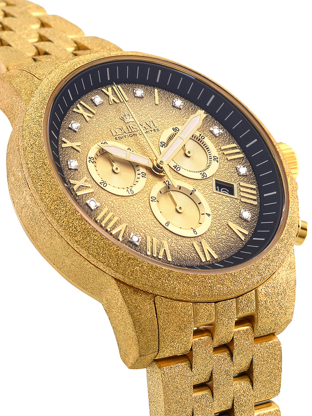 Louis XVI LXVI1080 Aramis Frosted Chronograph men's watch 43mm 5ATM