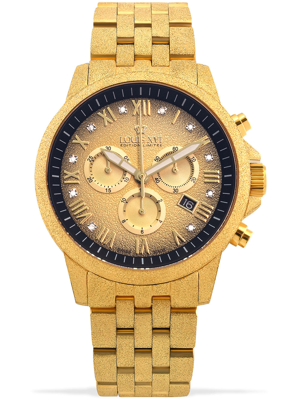 Louis XVI LXVI1080 Aramis Frosted Chronograph men's watch 43mm 5ATM