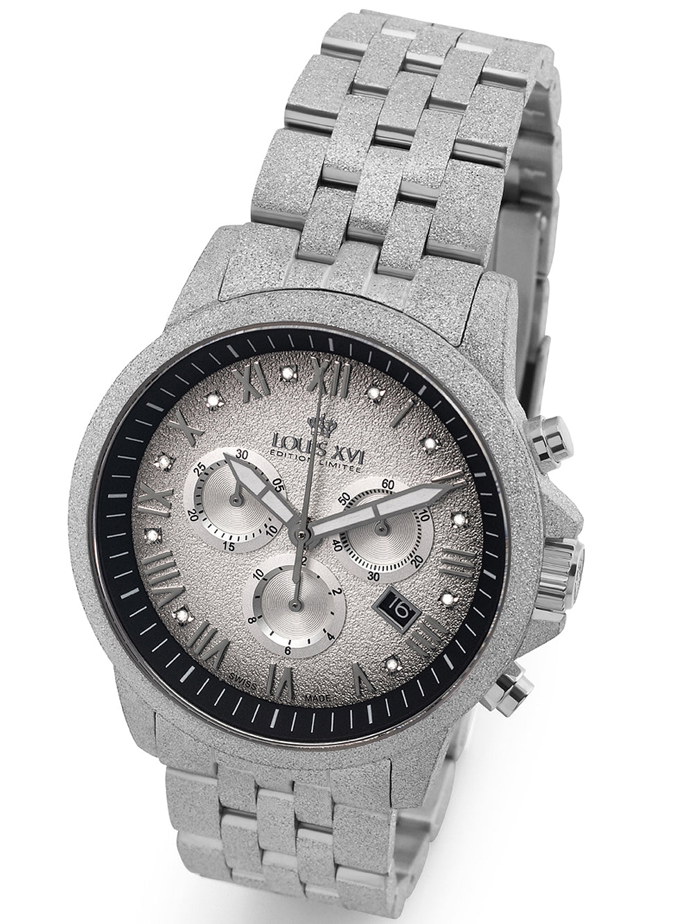 Louis XVI LXVI1081 Aramis Frosted Chronograph men's watch 43mm 5ATM