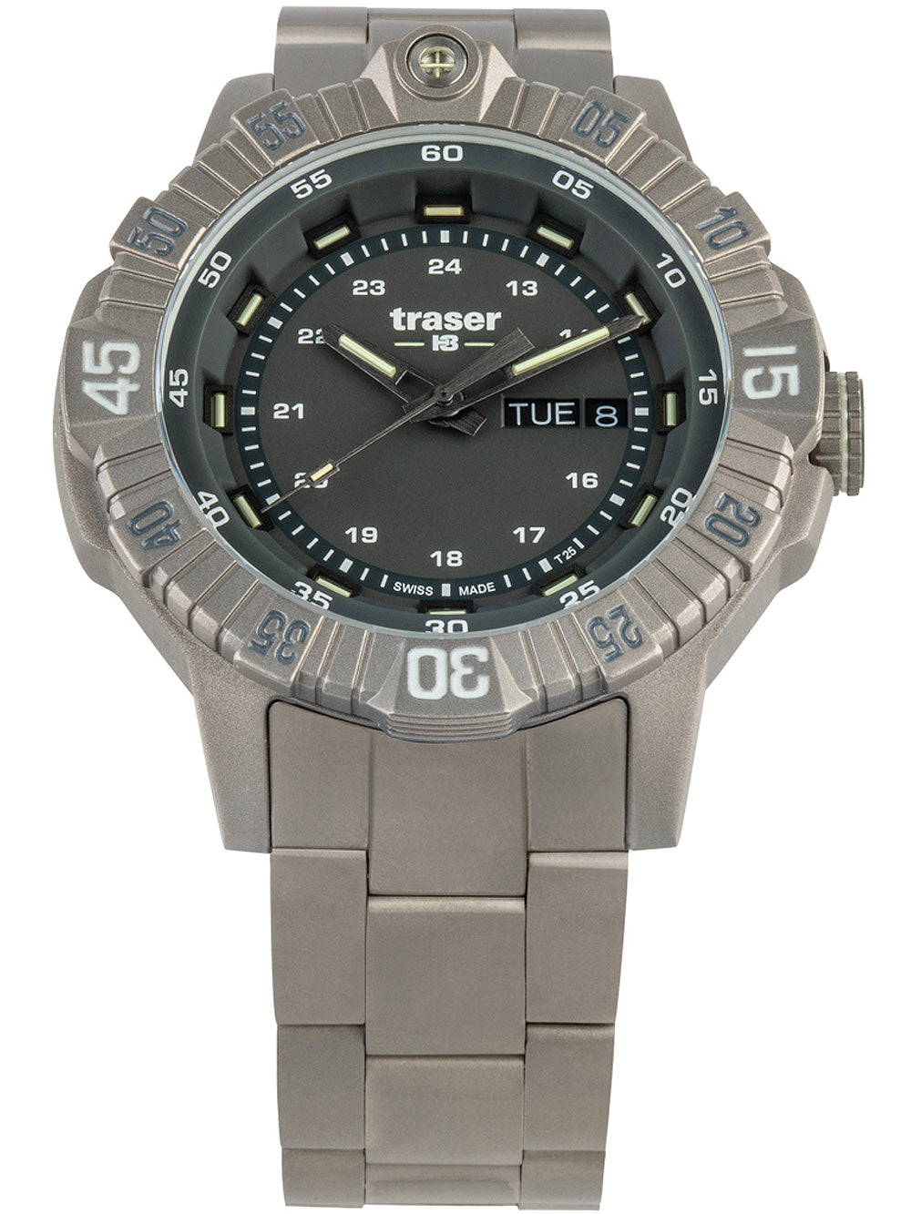 Traser H3 110666 Tactical Grey Titan men's watch 46mm 20ATM