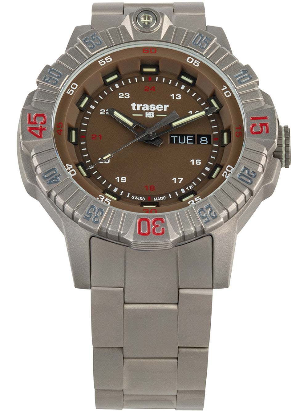 Traser H3 110668 Tactical Brown Titan men's watch 46mm 20ATM