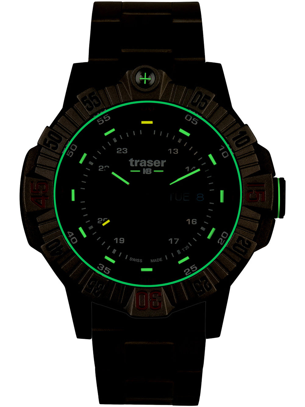Traser H3 110668 Tactical Brown Titan men's watch 46mm 20ATM