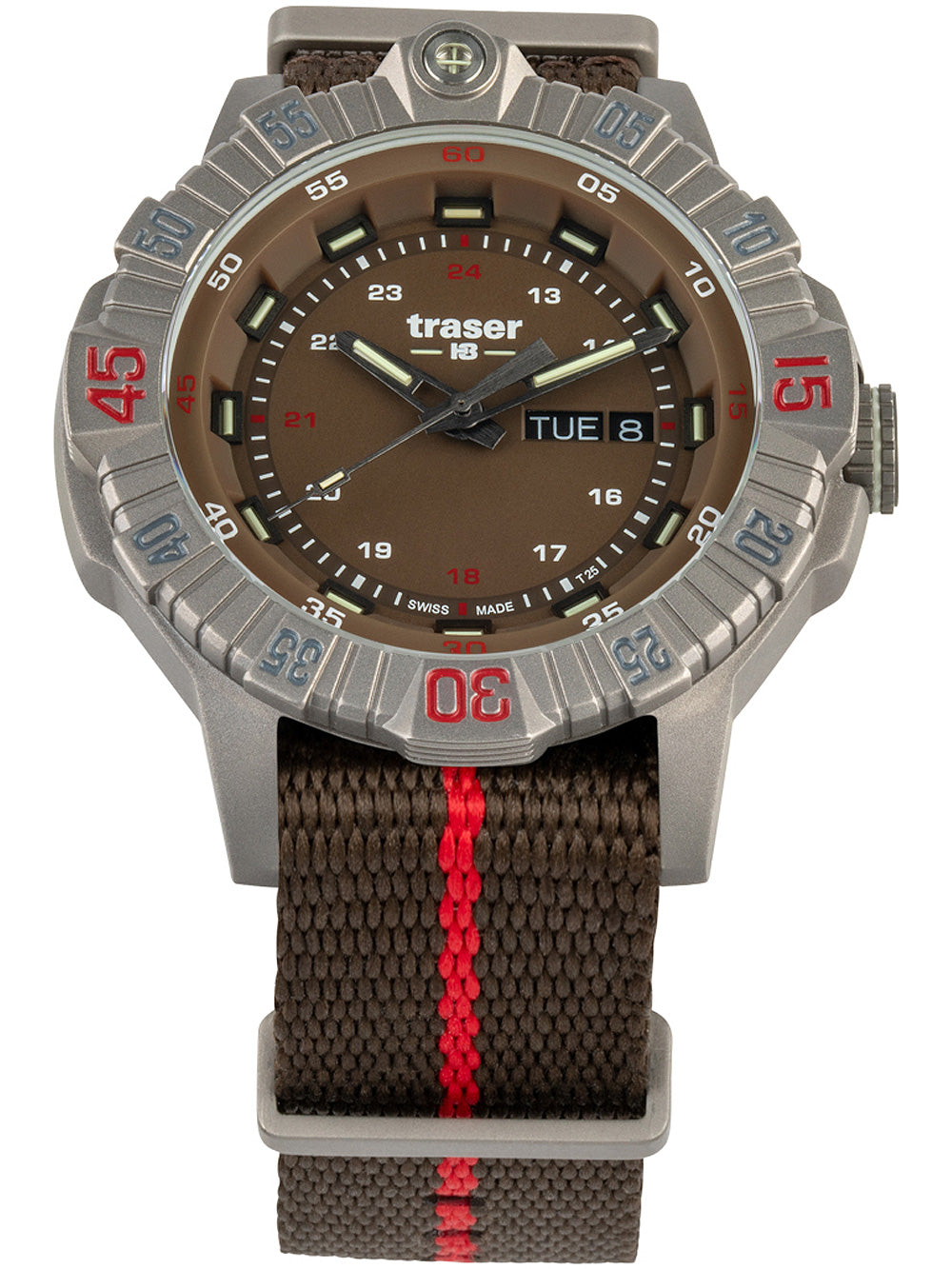 Traser H3 110669 Tactical Brown Titan men's watch 46mm 20ATM