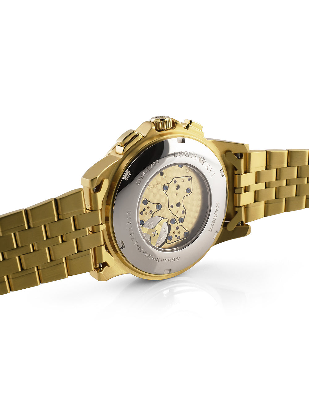Louis XVI LXVI1120 Majeste Iced Out Chronograph men's watch 43mm 5ATM