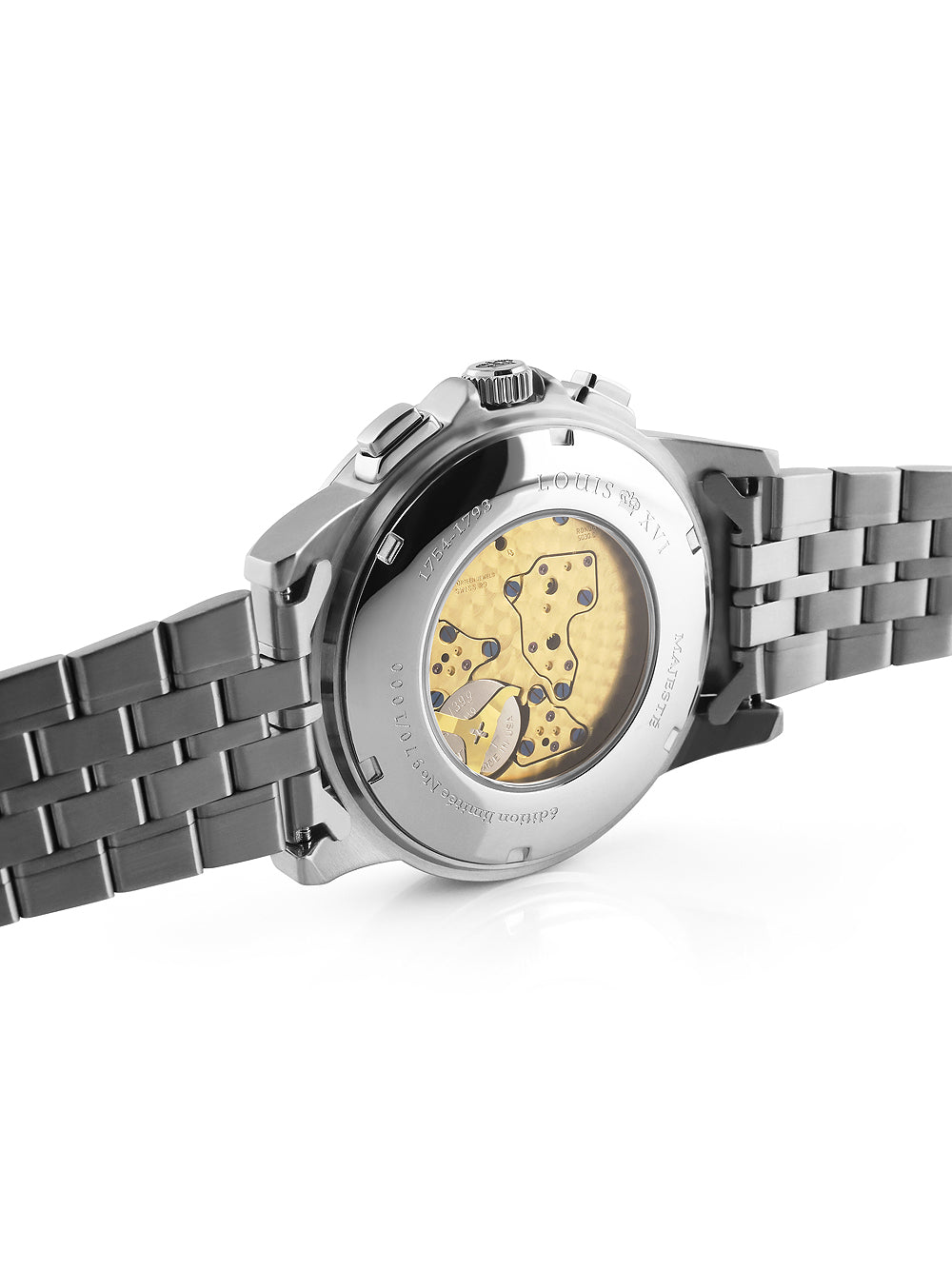 Louis XVI LXVI1121 Majeste Iced Out Chronograph men's watch 43mm 5ATM