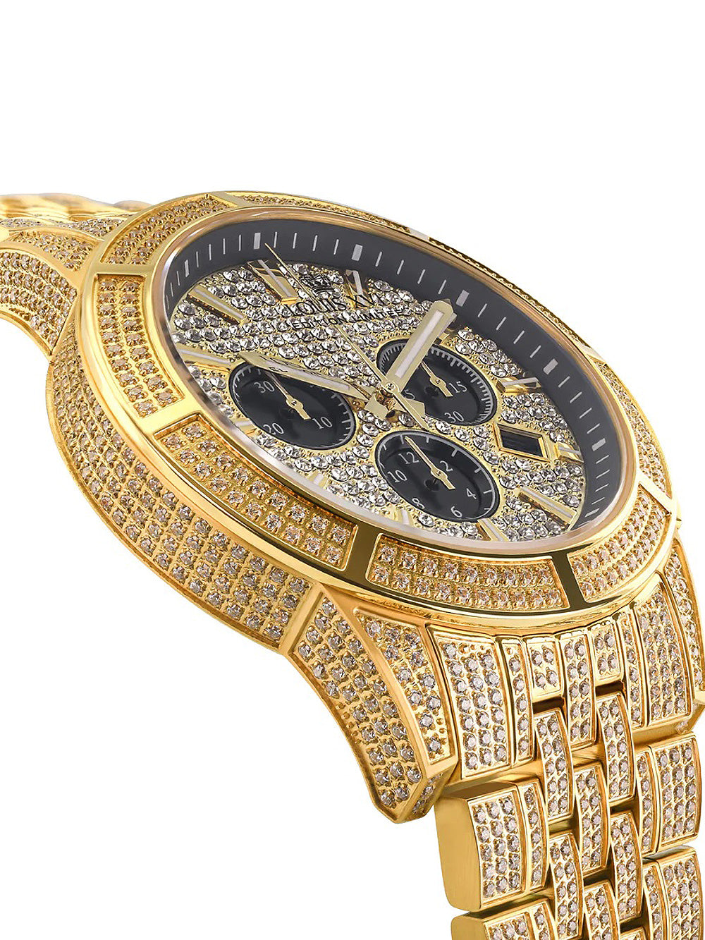Louis XVI LXVI1123 Majeste Iced Out Chronograph men's watch 43mm 5ATM