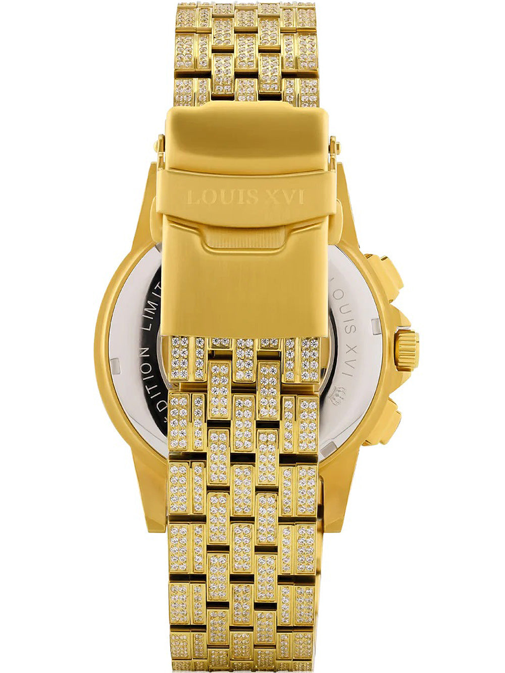 Louis XVI LXVI1123 Majeste Iced Out Chronograph men's watch 43mm 5ATM