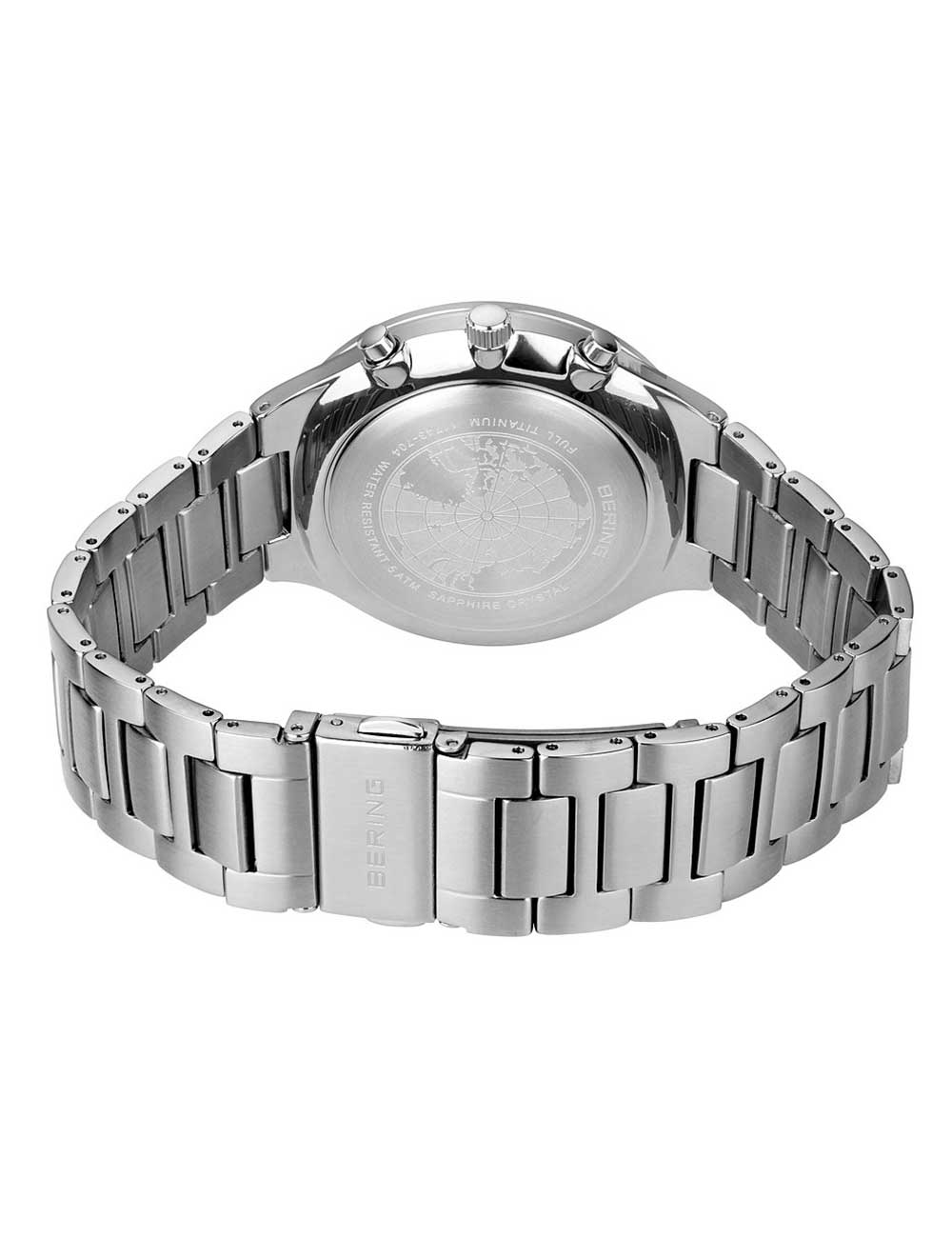 Bering 11743-704 Classic Titanium Chronograph men's watch 40mm 5ATM