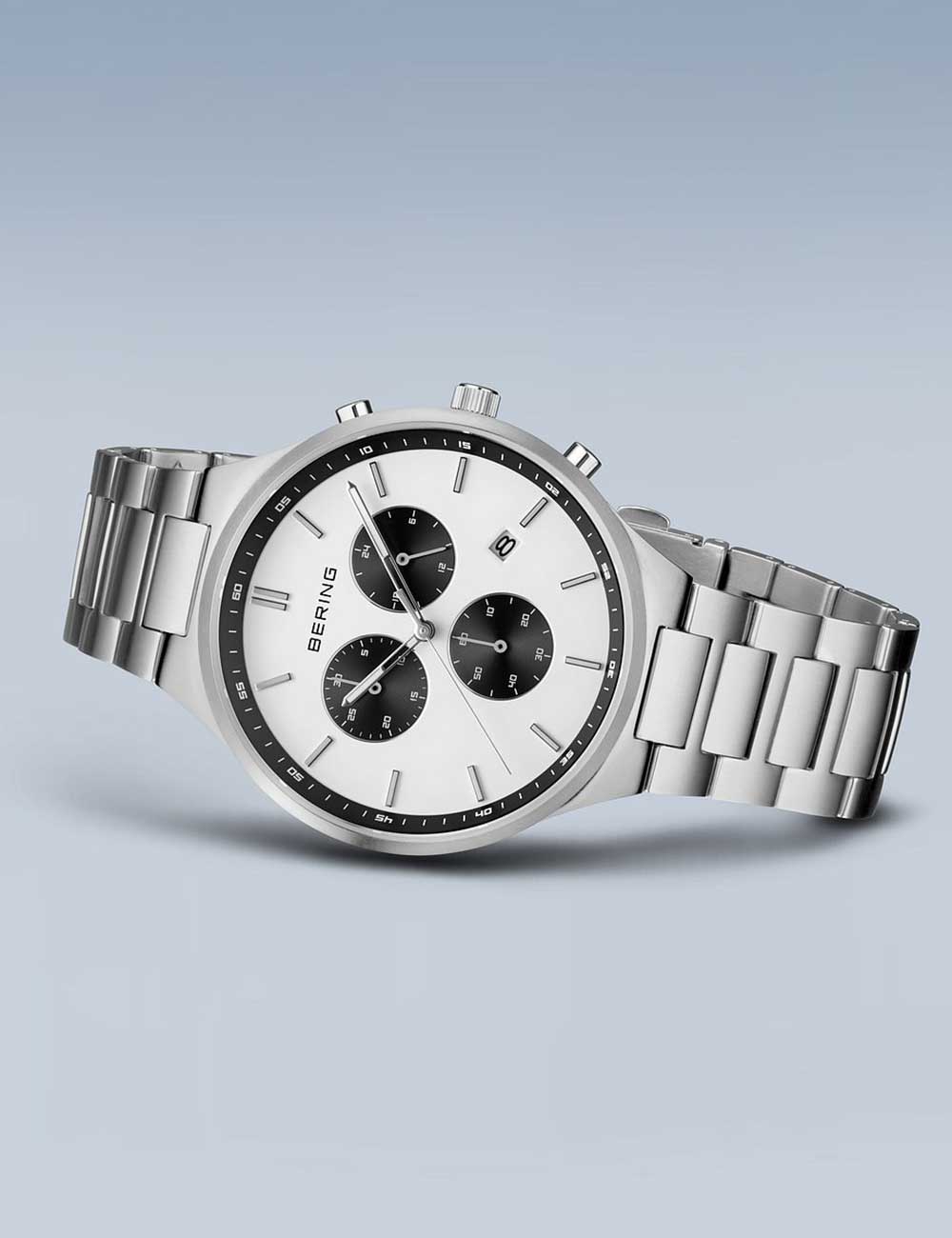 Bering 11743-704 Classic Titanium Chronograph men's watch 40mm 5ATM