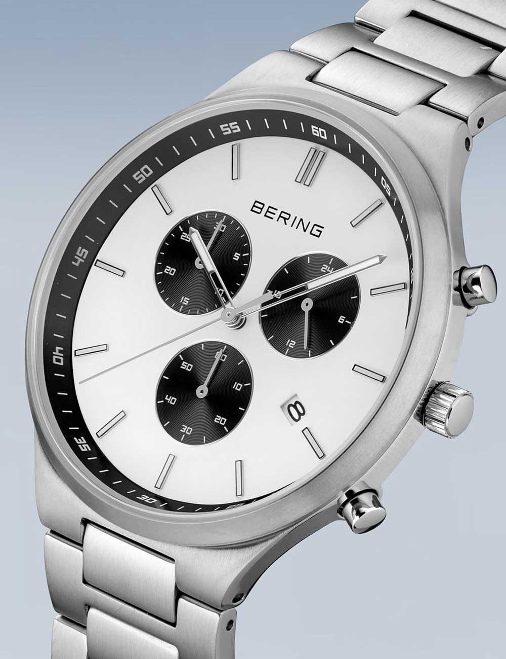 Bering 11743-704 Classic Titanium Chronograph men's watch 40mm 5ATM