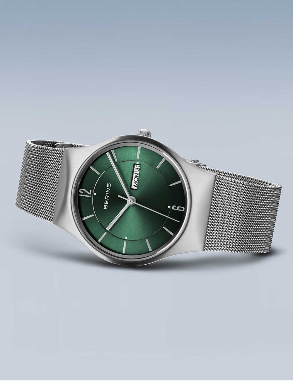 Bering 11938-008DD Classic Day-Date men's watch 38mm 3ATM