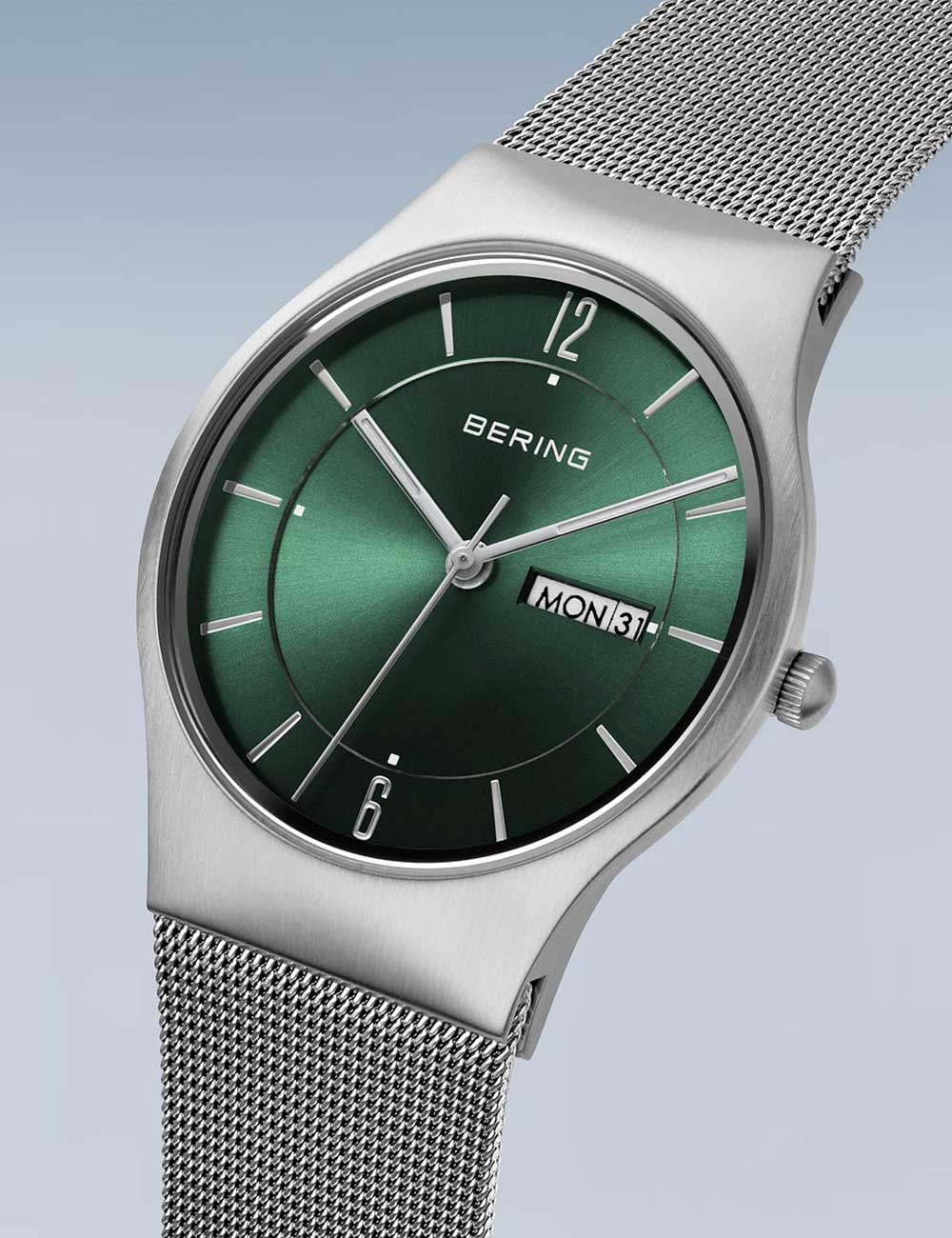 Bering 11938-008DD Classic Day-Date men's watch 38mm 3ATM