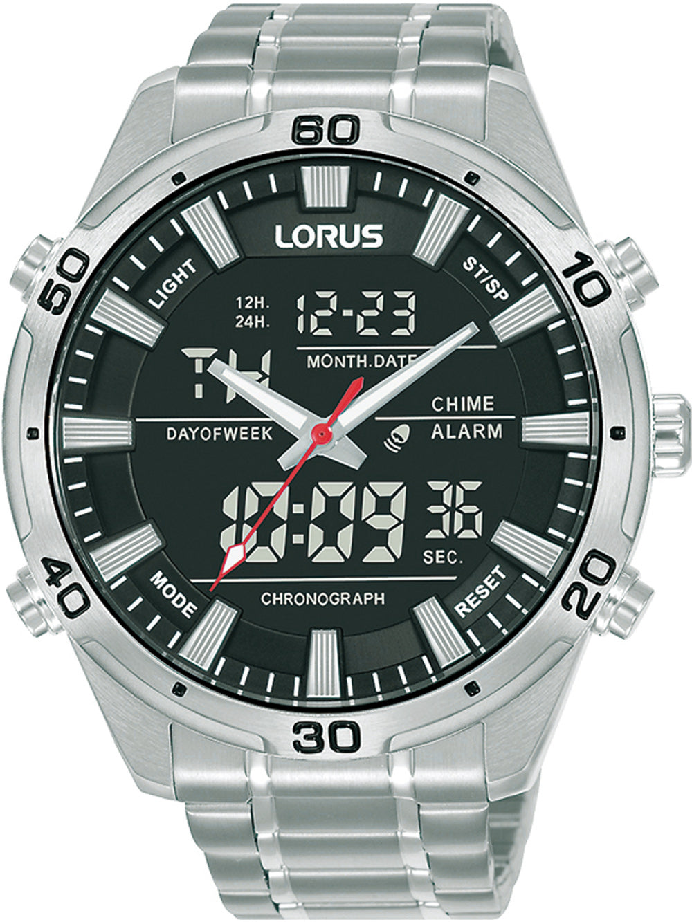 Lorus RW651AX9 Analog-Digital Chronograph men's watch 46mm 10ATM