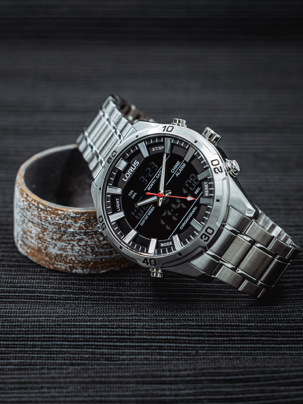 Lorus RW651AX9 Analog-Digital Chronograph men's watch 46mm 10ATM