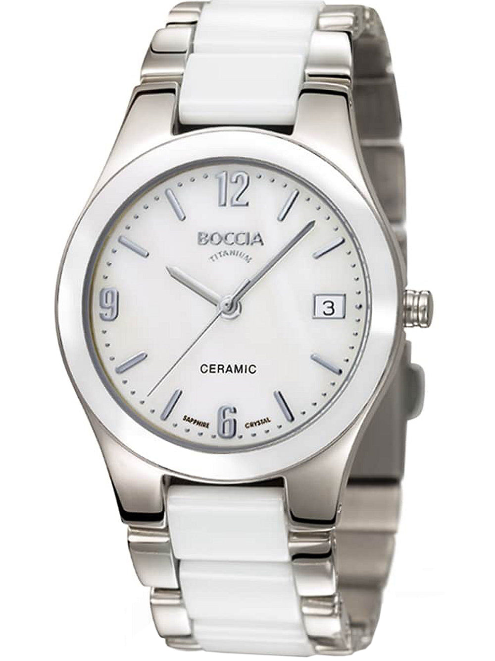 Boccia 3189-01 women's watch ceramic titanium 32mm 5ATM