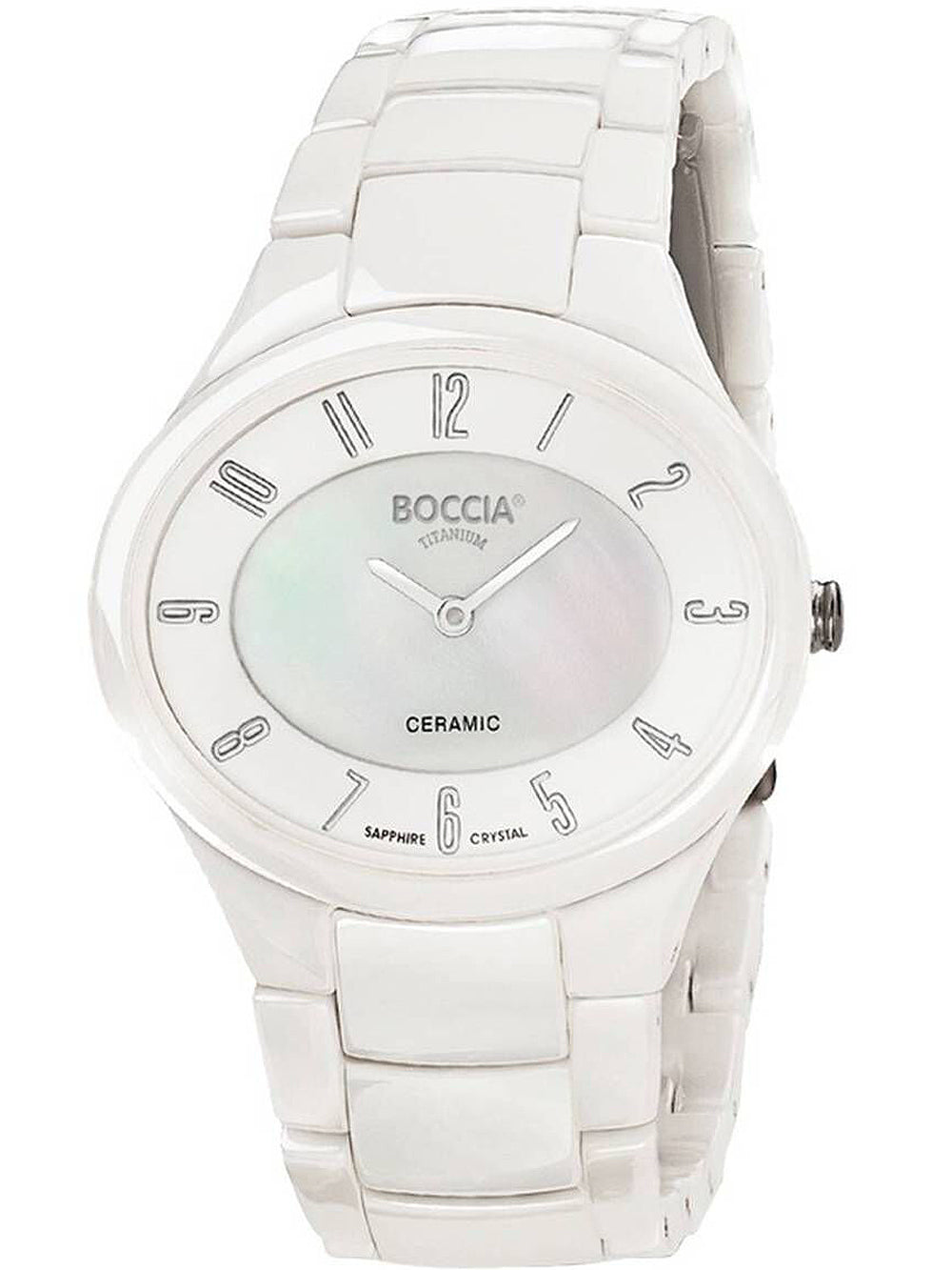 Boccia 3216-01 women's watch ceramic titanium 35mm 3ATM
