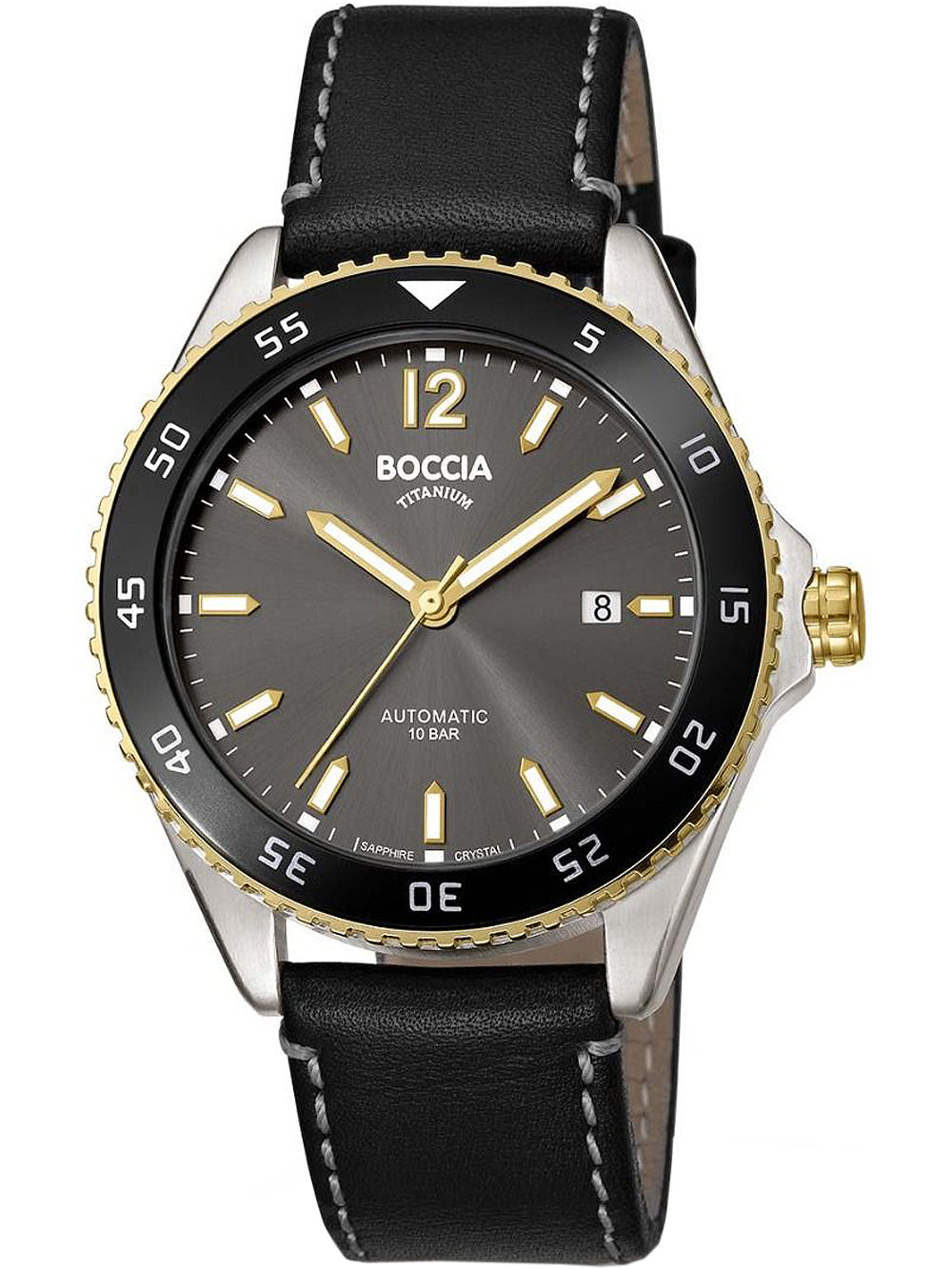 Boccia 3653-03 men's watch Automatic Titanium 43mm 10ATM