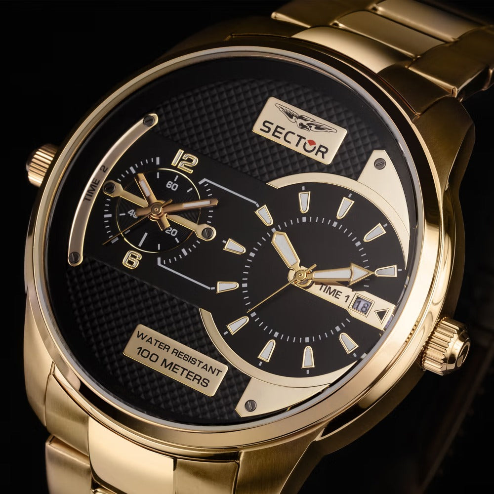 Sector R3253102026 Over-Size Men's Watch Dual-Time 48mm 10ATM