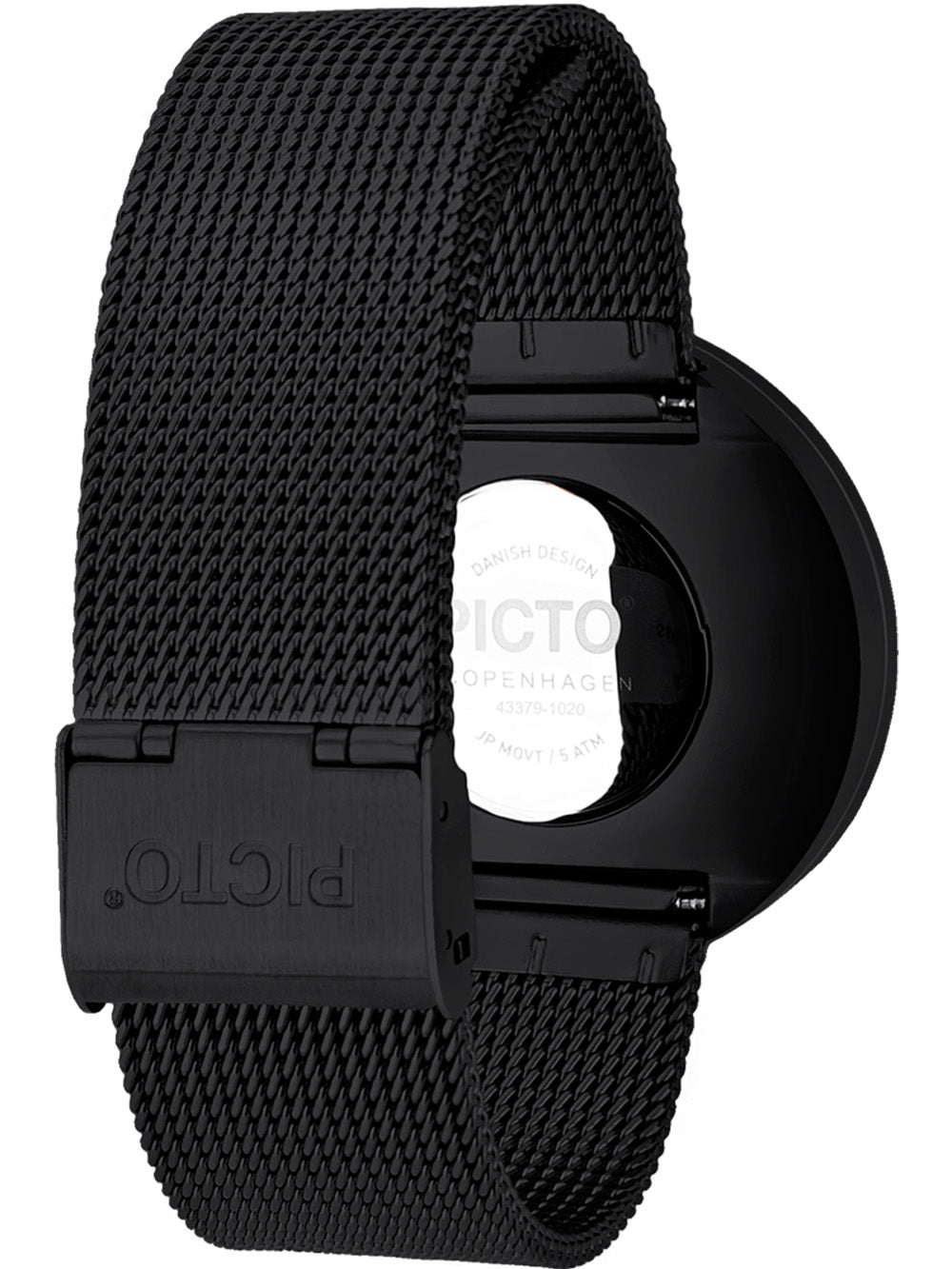 PICTO 43379-1020 Unisex watch Black and White 40mm 5ATM