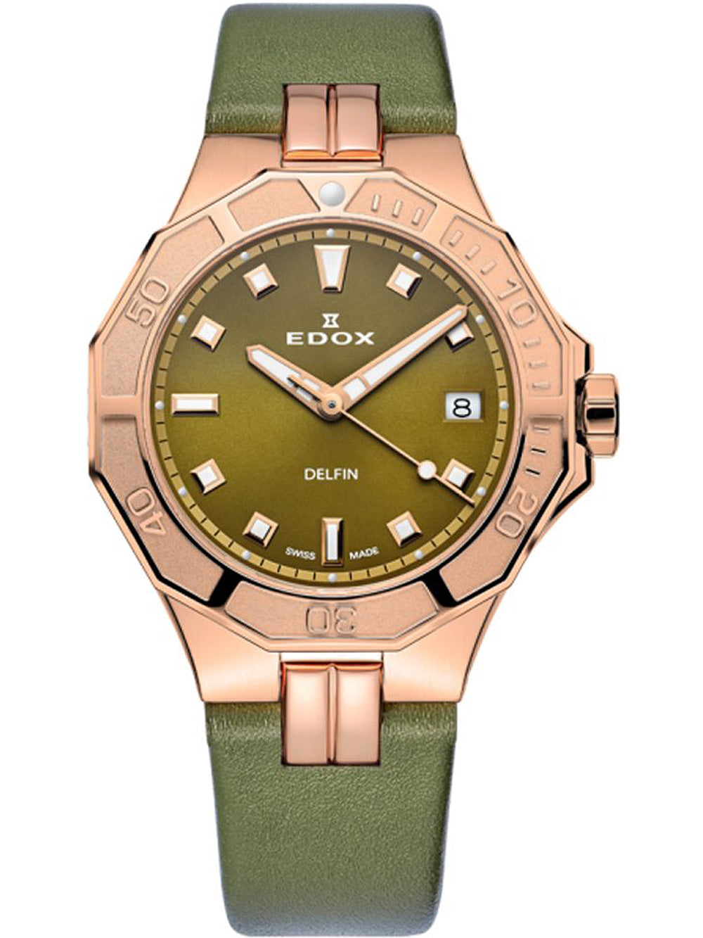 Edox 53020-37RC-VR Delfin Diver women's watch 38mm 20ATM