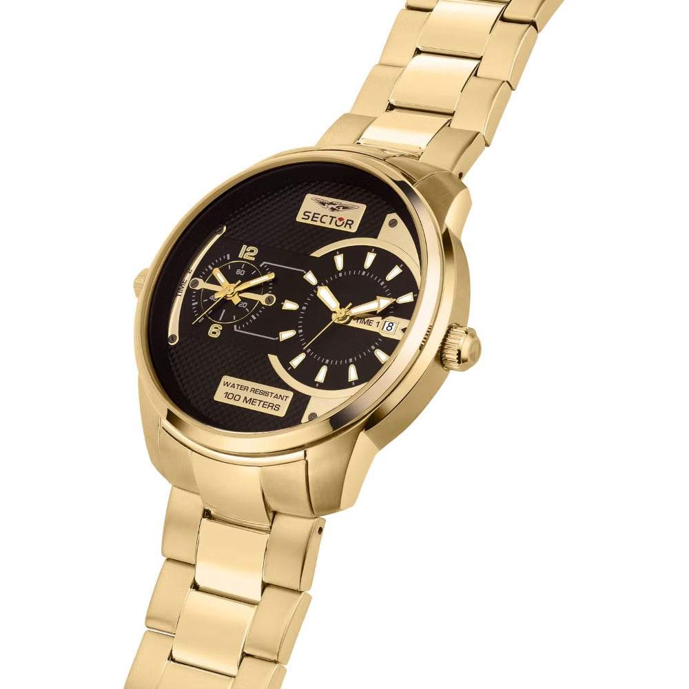 Sector R3253102026 Over-Size Men's Watch Dual-Time 48mm 10ATM