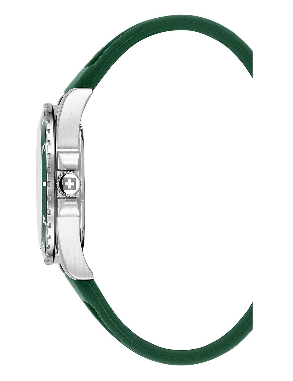 Swiss Alpine Military 7034.1834 men's watch Sierra silver green 42mm 10ATM