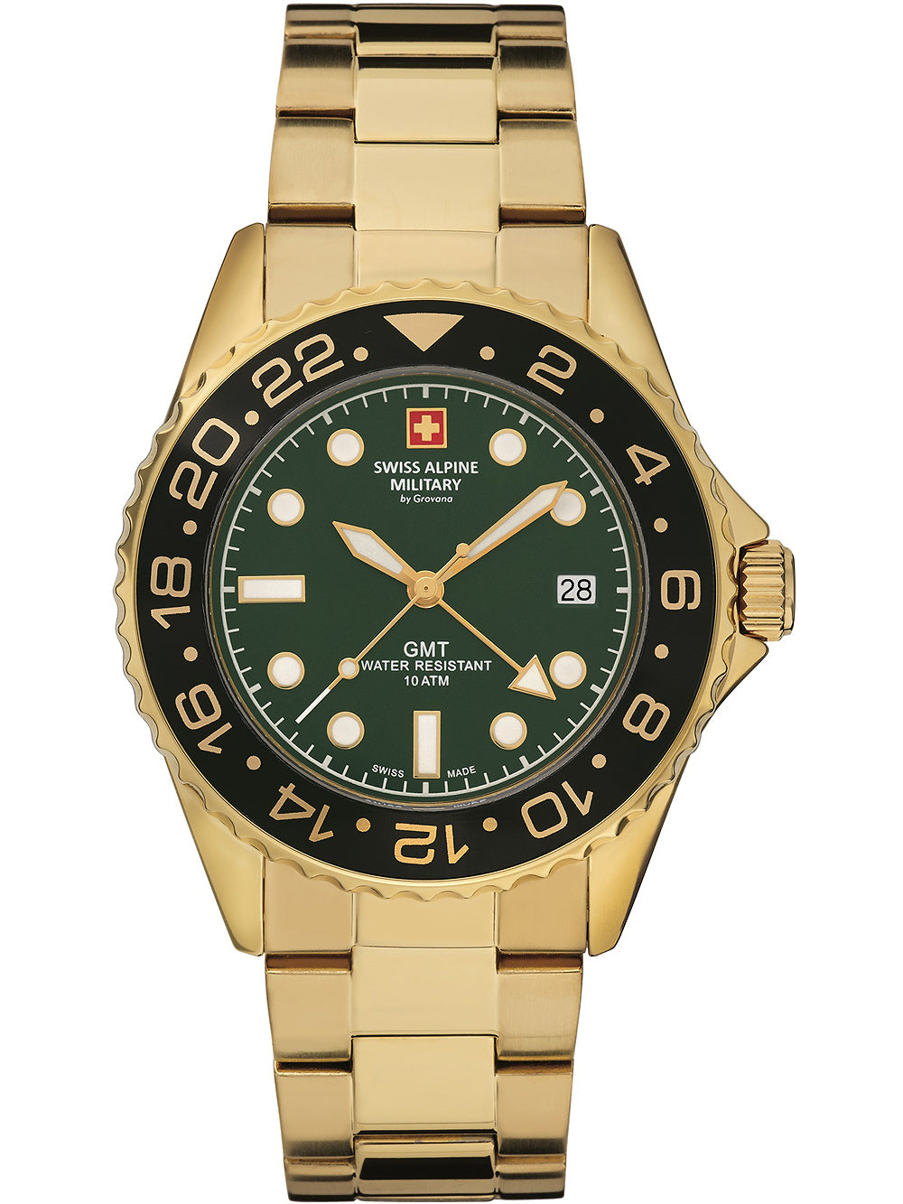 Swiss Alpine Military 7052.1114 men's watch GMT 42mm 10ATM