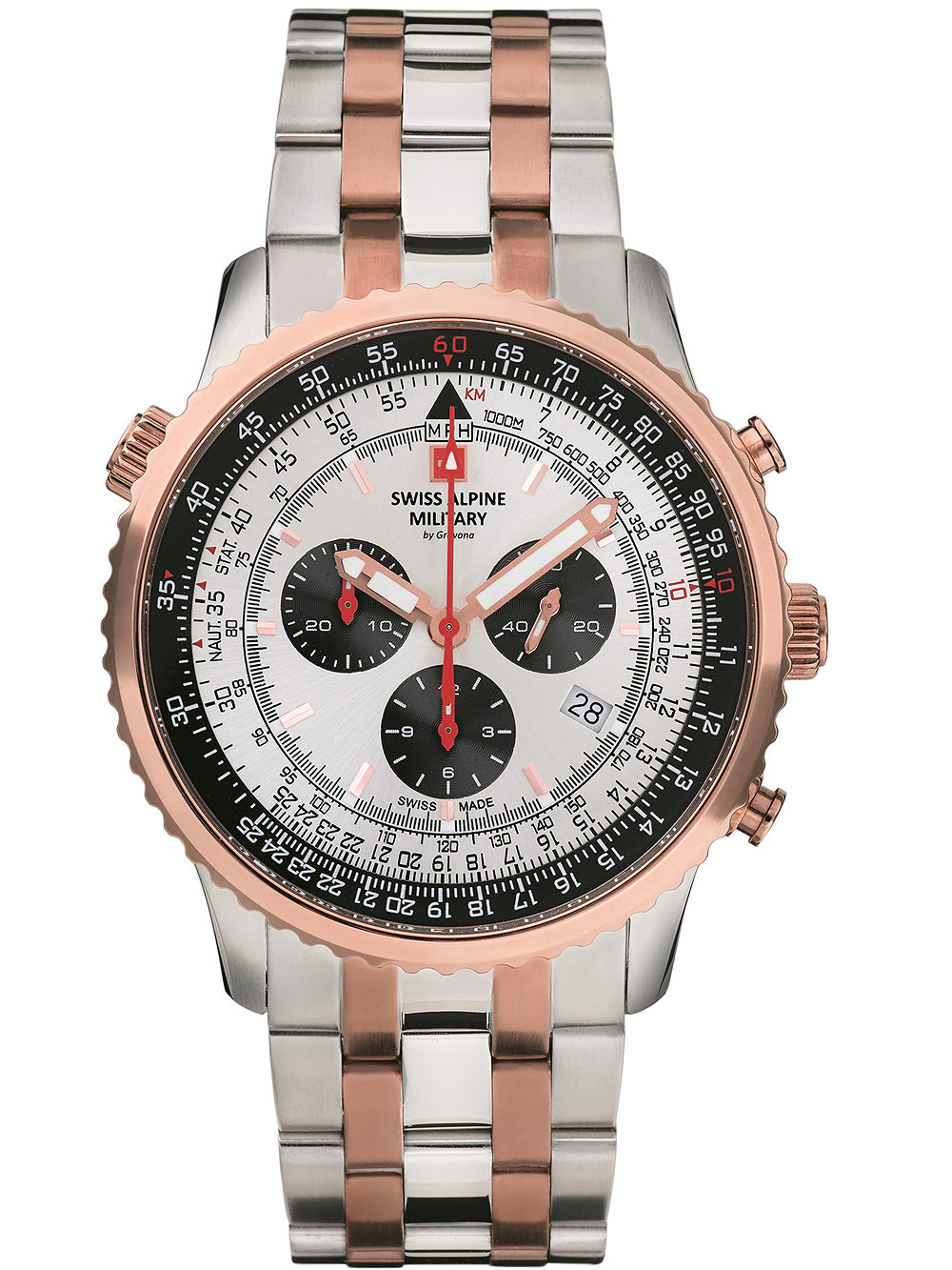 Swiss Alpine Military 7078.9152 chrono men's watch 45mm 10ATM