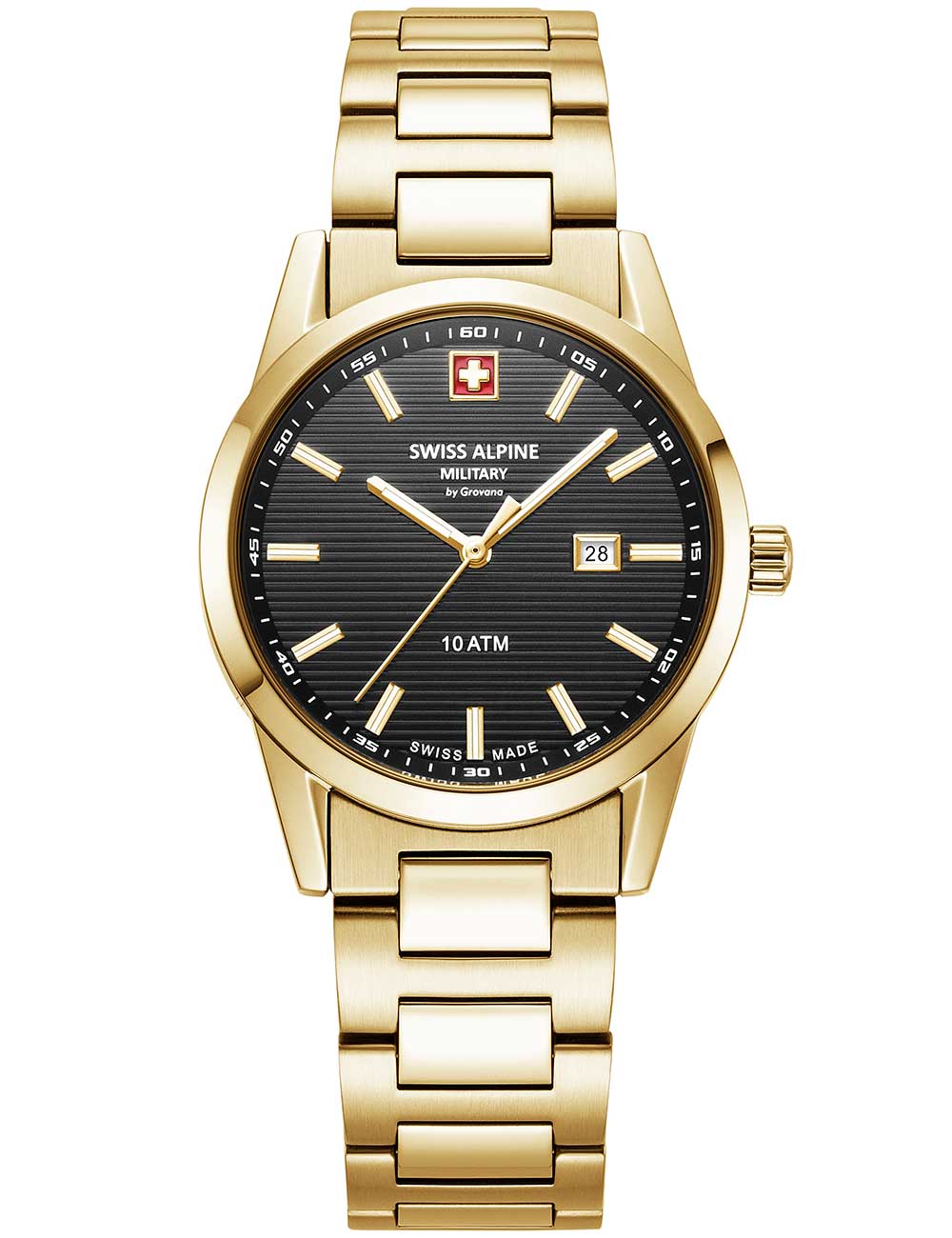 Swiss Alpine Military 7767.1117 women's watch Argos gold black 34mm 10ATM