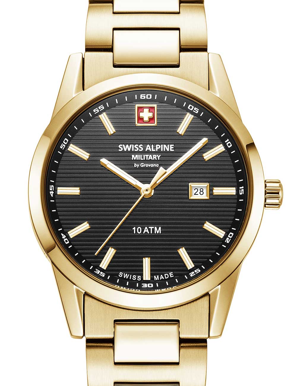 Swiss Alpine Military 7767.1117 women's watch Argos gold black 34mm 10ATM
