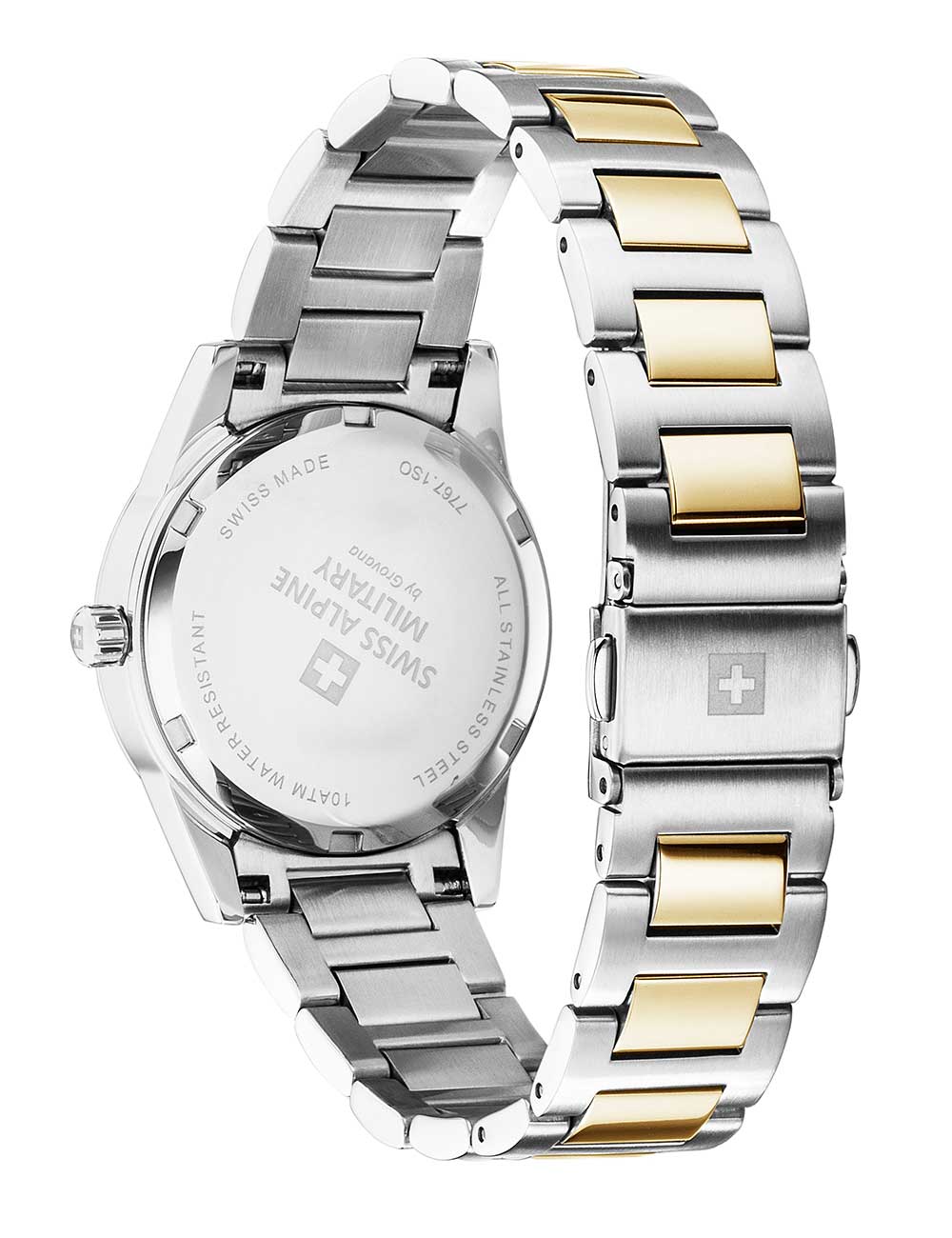 Swiss Alpine Military 7767.1141 women's watch Argos two tone gold 34mm 10ATM