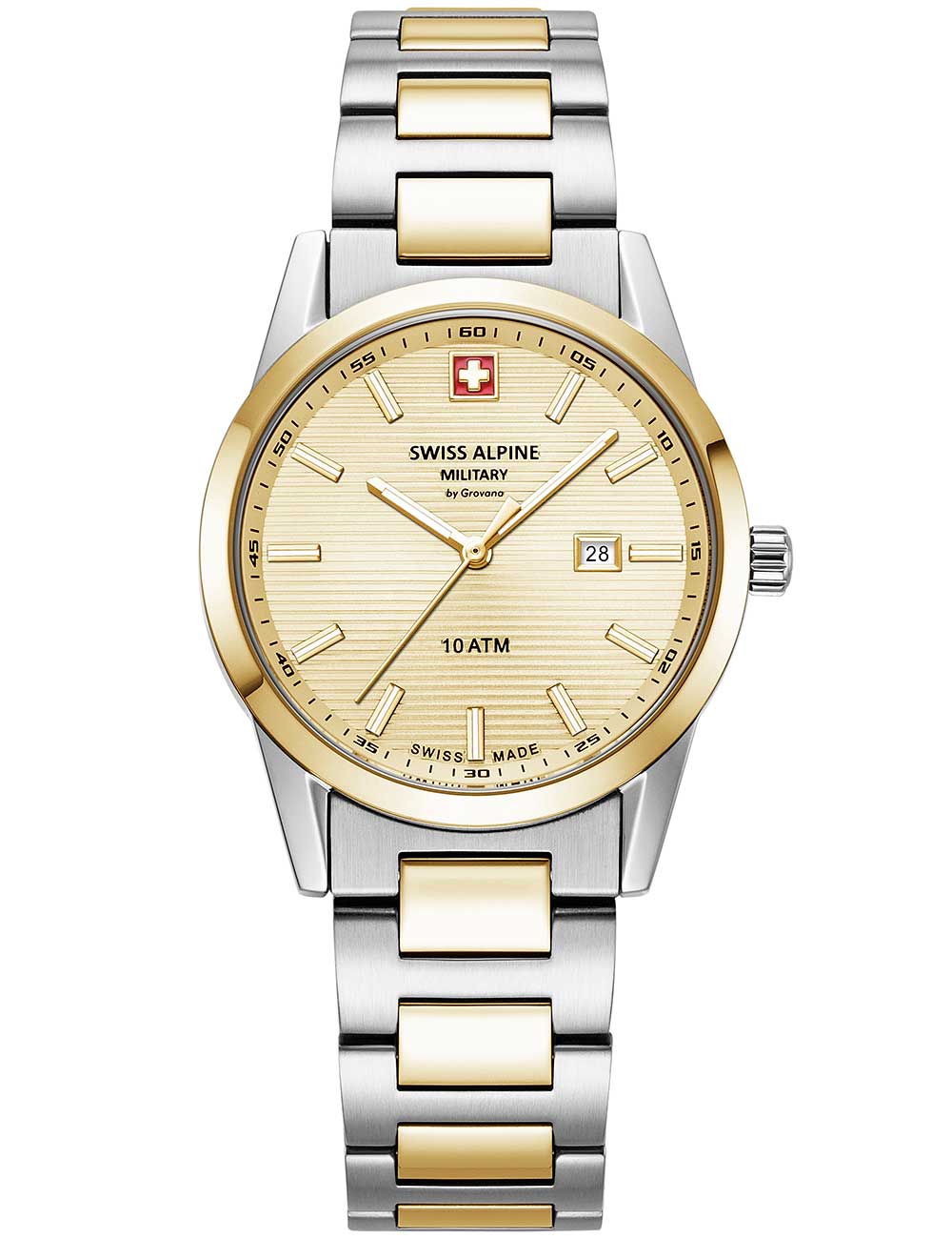 Swiss Alpine Military 7767.1141 women's watch Argos two tone gold 34mm 10ATM