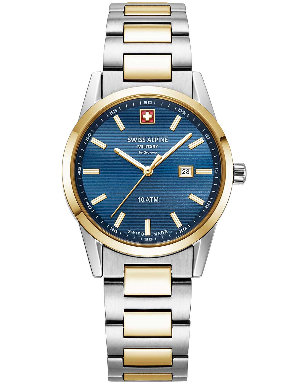 Swiss Alpine Military 7767.1145 women's watch Argos two tone blue 34mm 10ATM