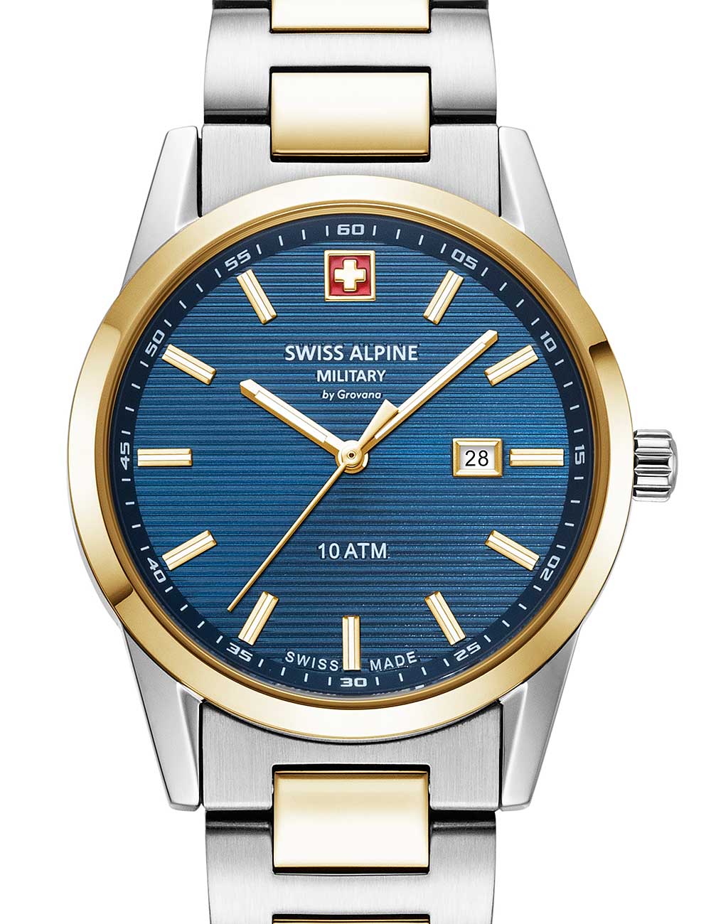 Swiss Alpine Military 7767.1145 women's watch Argos two tone blue 34mm 10ATM