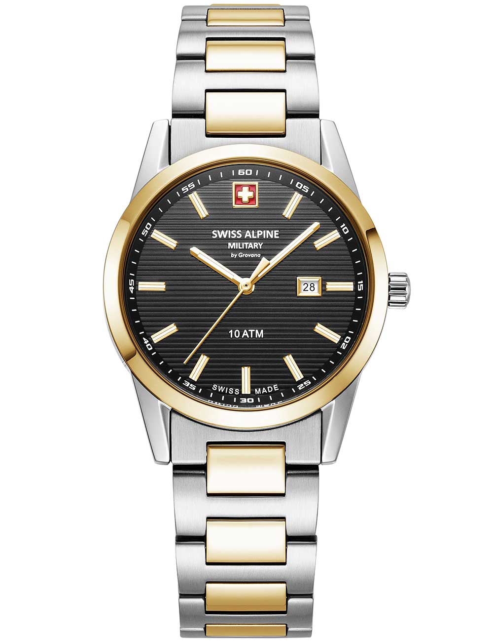 Swiss Alpine Military 7767.1147 women's watch Argos two tone black 34mm 10ATM
