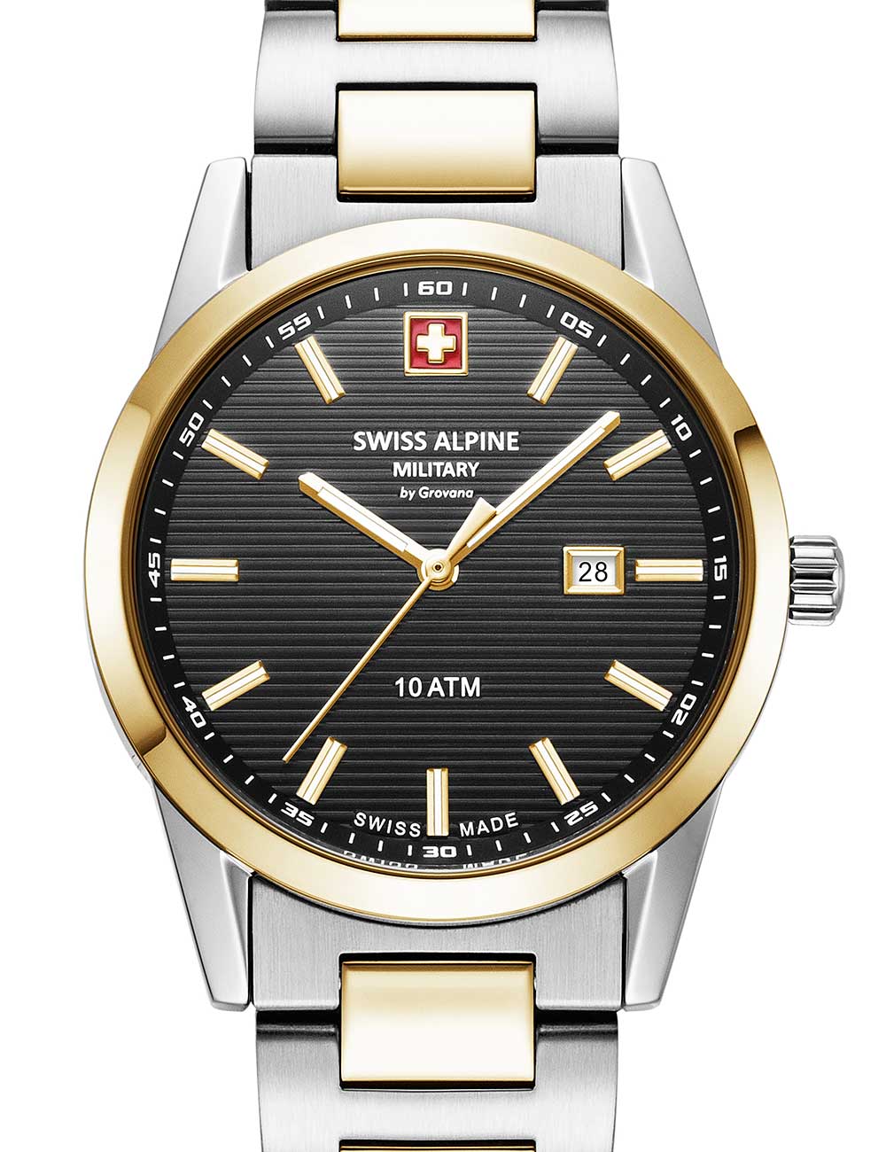 Swiss Alpine Military 7767.1147 women's watch Argos two tone black 34mm 10ATM