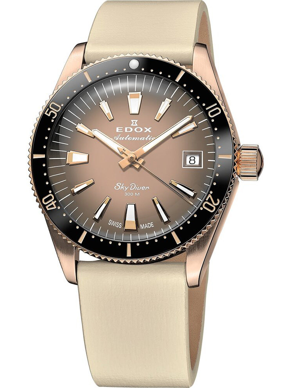Edox 80131-37RNC-VDBEI Skydiver Automatic + 2nd strap women's watch 38mm 30ATM
