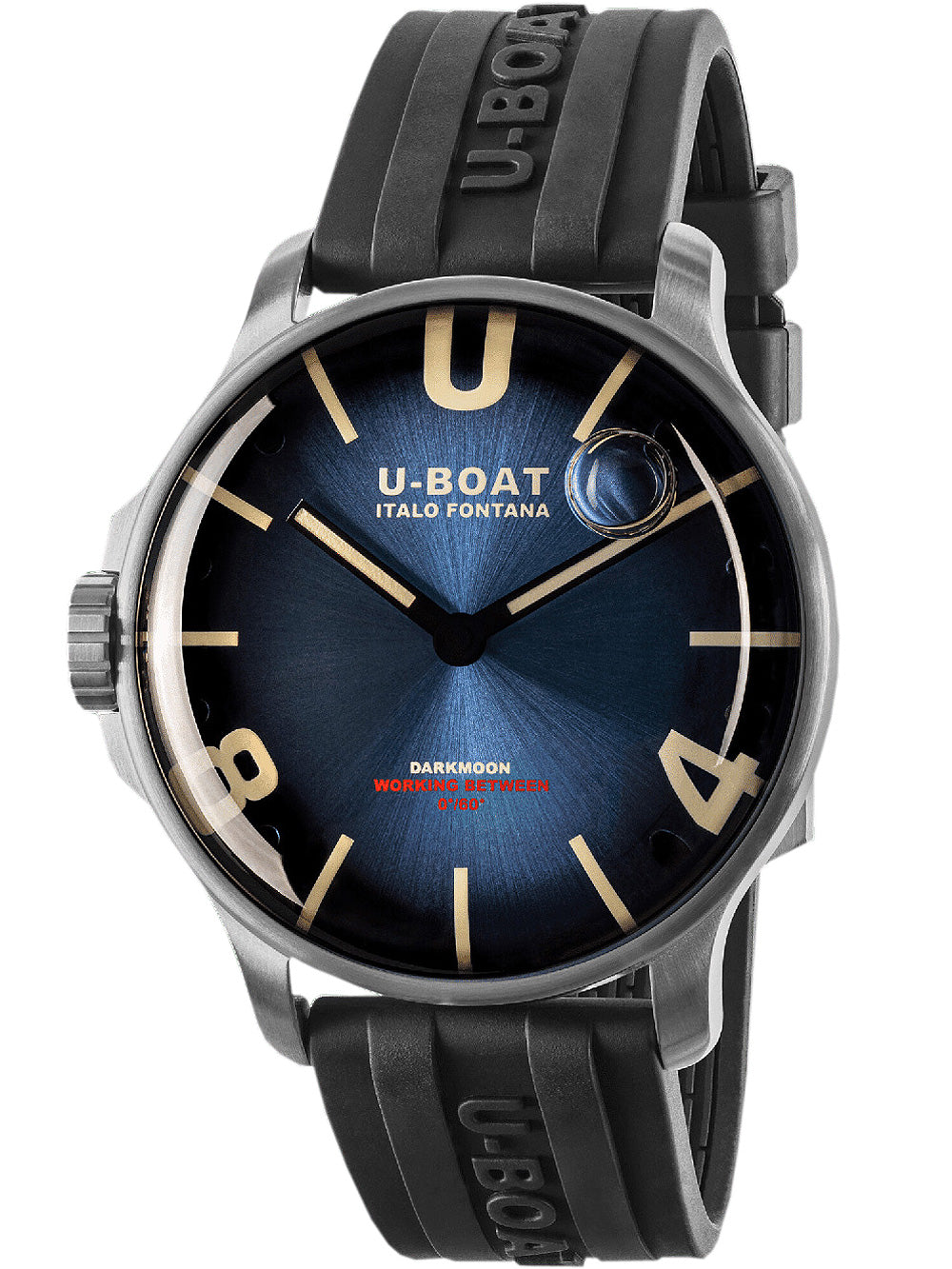 U-Boat 8704/D Darkmoon Blue SS Soleil men's watch 44mm 5ATM