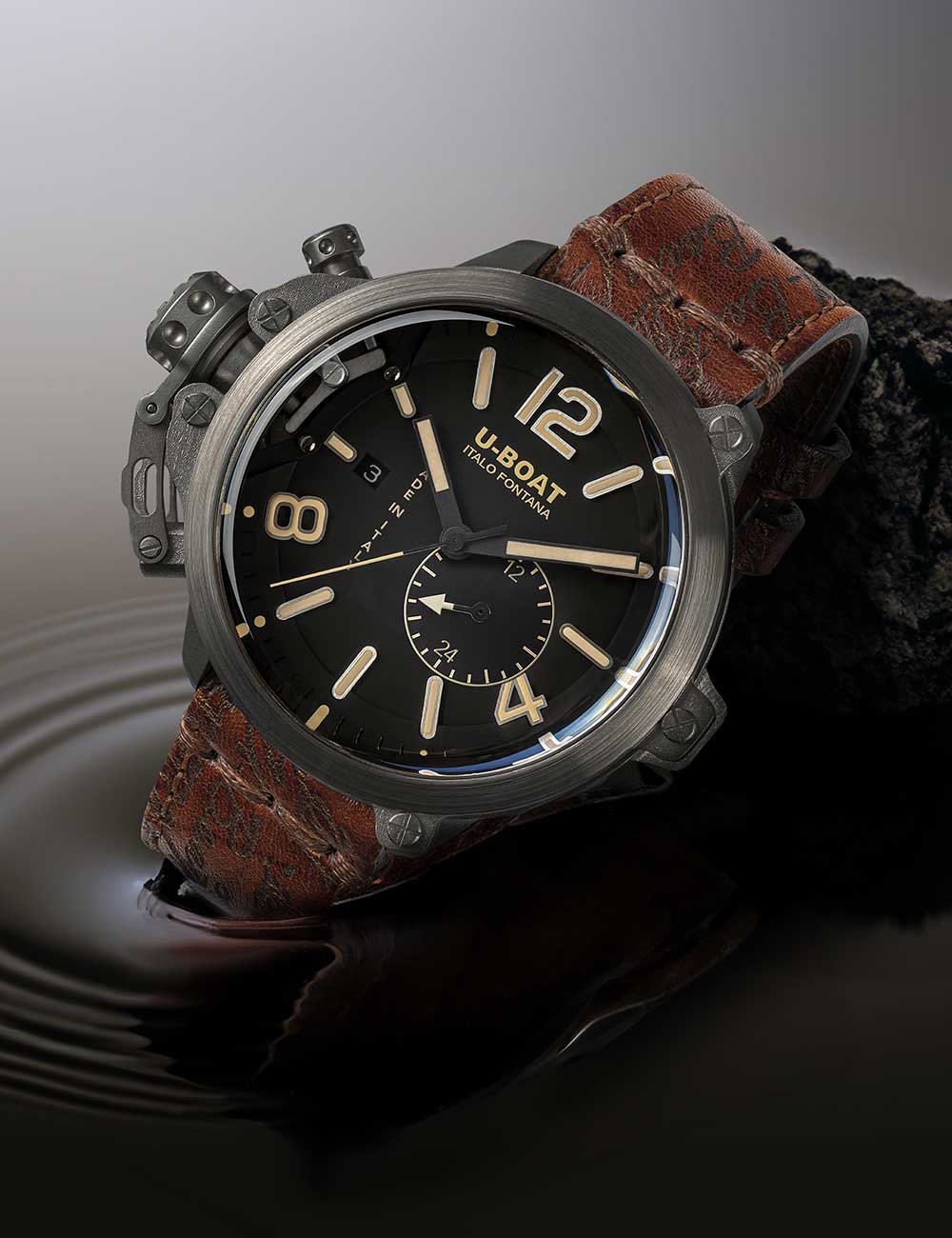 U-Boat 8805 men's watch Capsule Titanium BK BE 50mm 10ATM