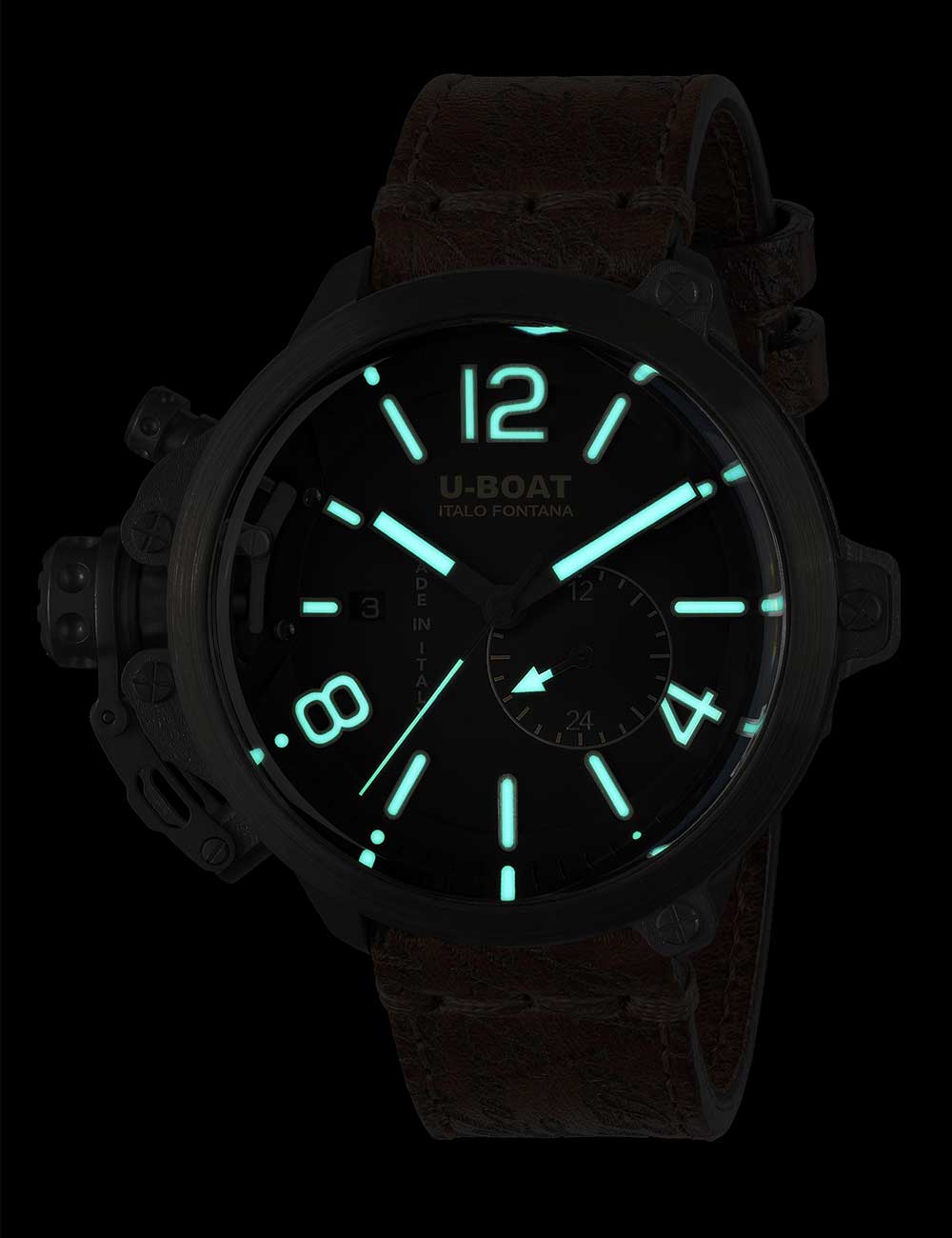 U-Boat 8805 men's watch Capsule Titanium BK BE 50mm 10ATM