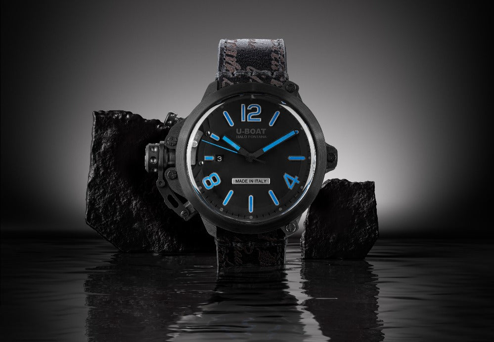 U-Boat 8806 Capsule 50 mm PVD BK BL Automatic men's watch 10ATM