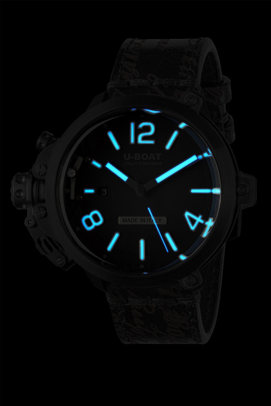 U-Boat 8806 Capsule 50 mm PVD BK BL Automatic men's watch 10ATM