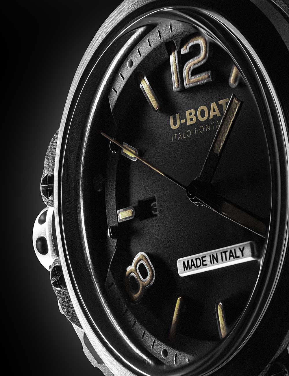 U-Boat 8807 Capsule 50 mm SS BK BE Automatic men's watch 10ATM