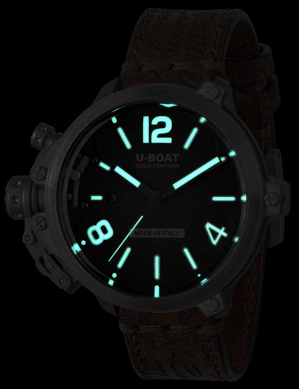 U-Boat 8807 Capsule 50 mm SS BK BE Automatic men's watch 10ATM