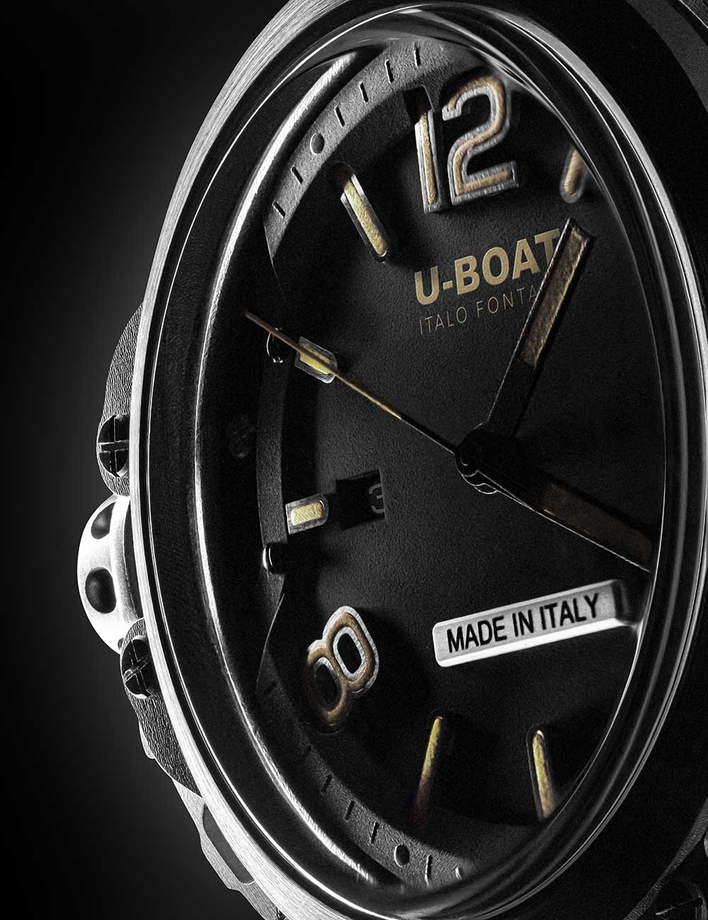 U-Boat 8809 Capsule 45 mm SS BK BE Automatic men's watch 10ATM