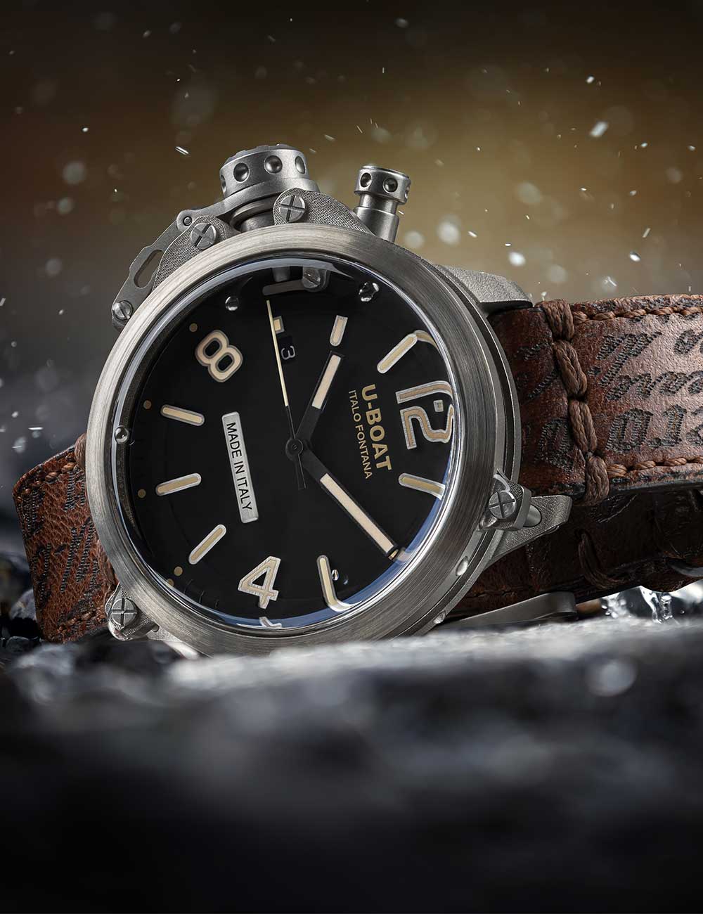 U-Boat 8809 Capsule 45 mm SS BK BE Automatic men's watch 10ATM
