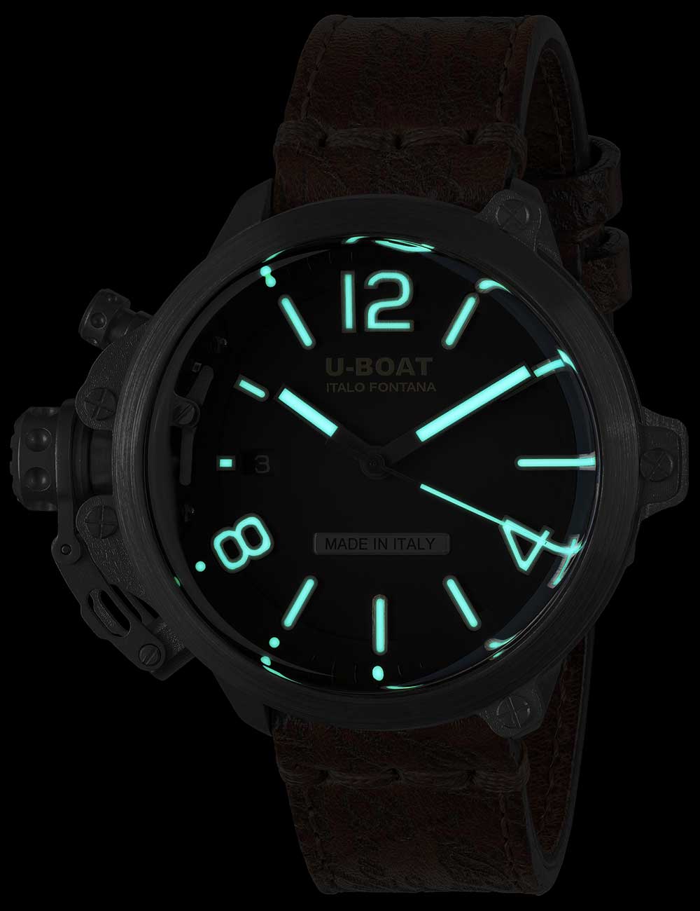 U-Boat 8809 Capsule 45 mm SS BK BE Automatic men's watch 10ATM