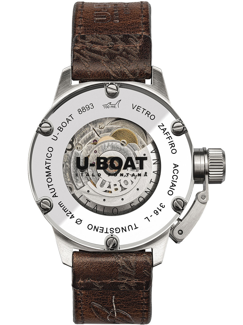 U-Boat 8893 Classico Tungsteno Black Automatic men's watch 42mm 10ATM